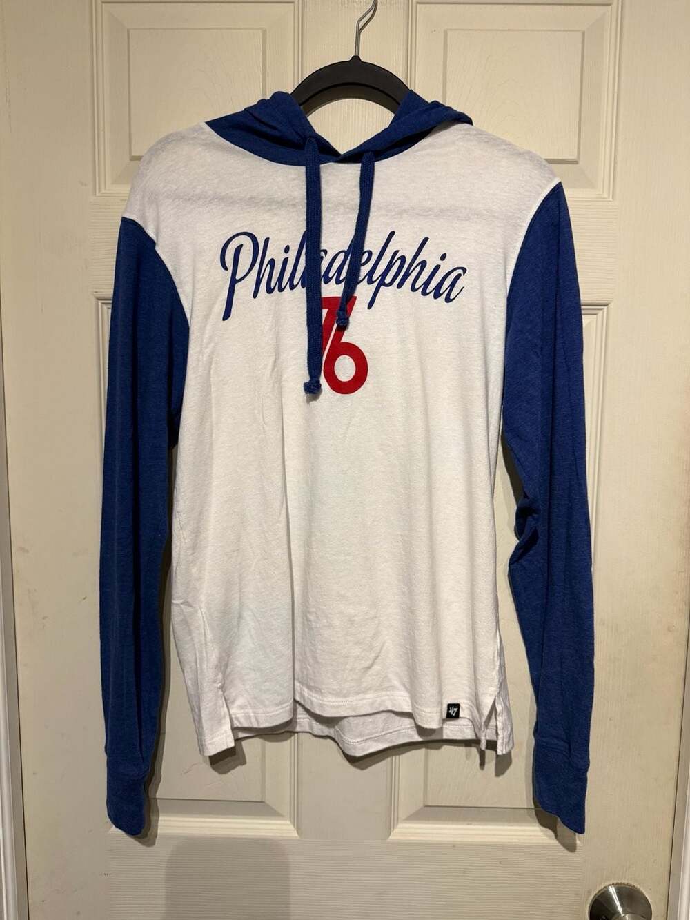 '47 Brand Philadelphia 76ers Hoodie Size S Long Sleeve Pullover